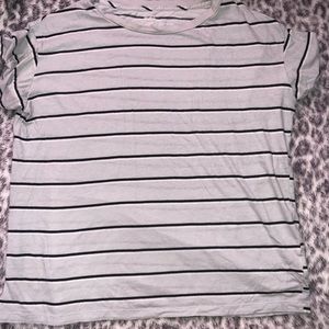 Light Blue Striped PINK Tee